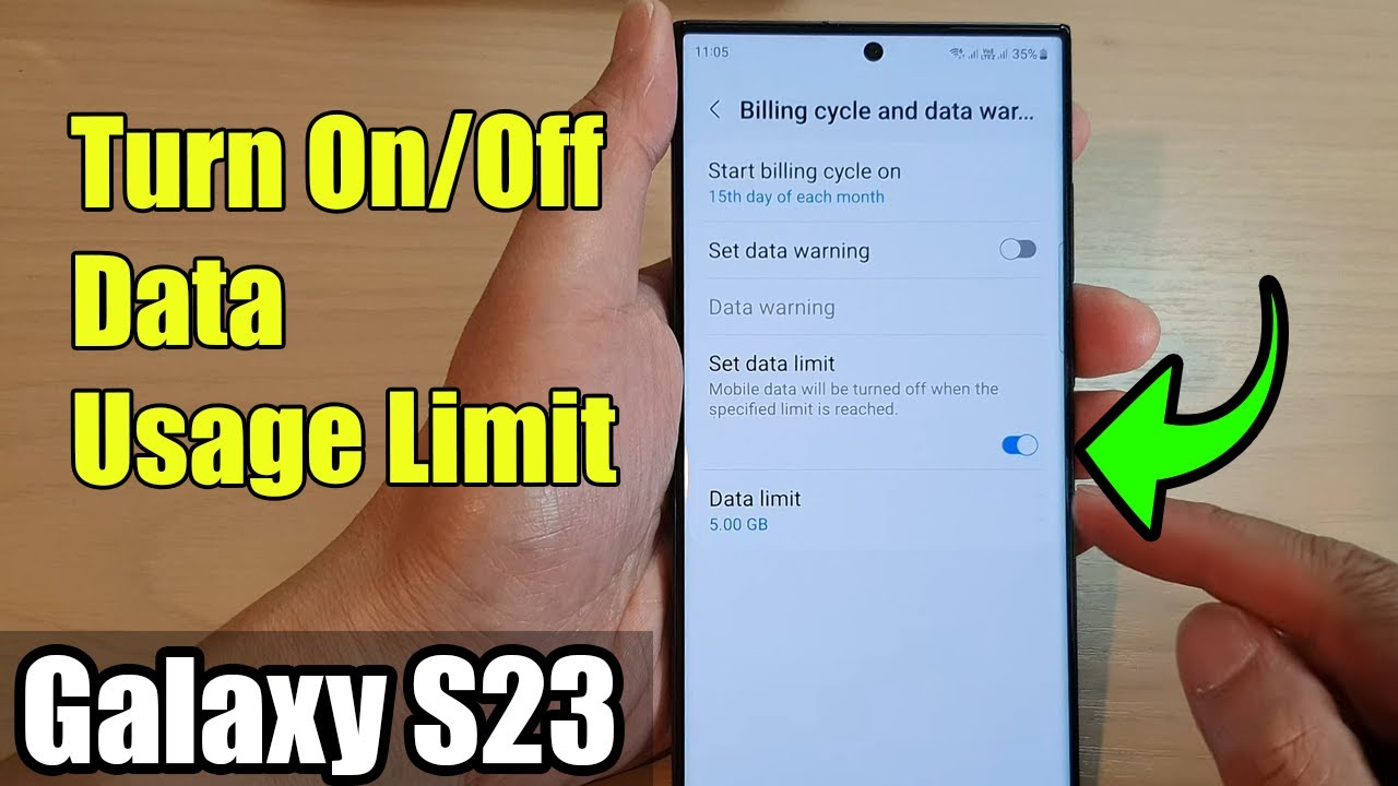 Galaxy S23's: How to Turn On/Off Data Usage Limit
