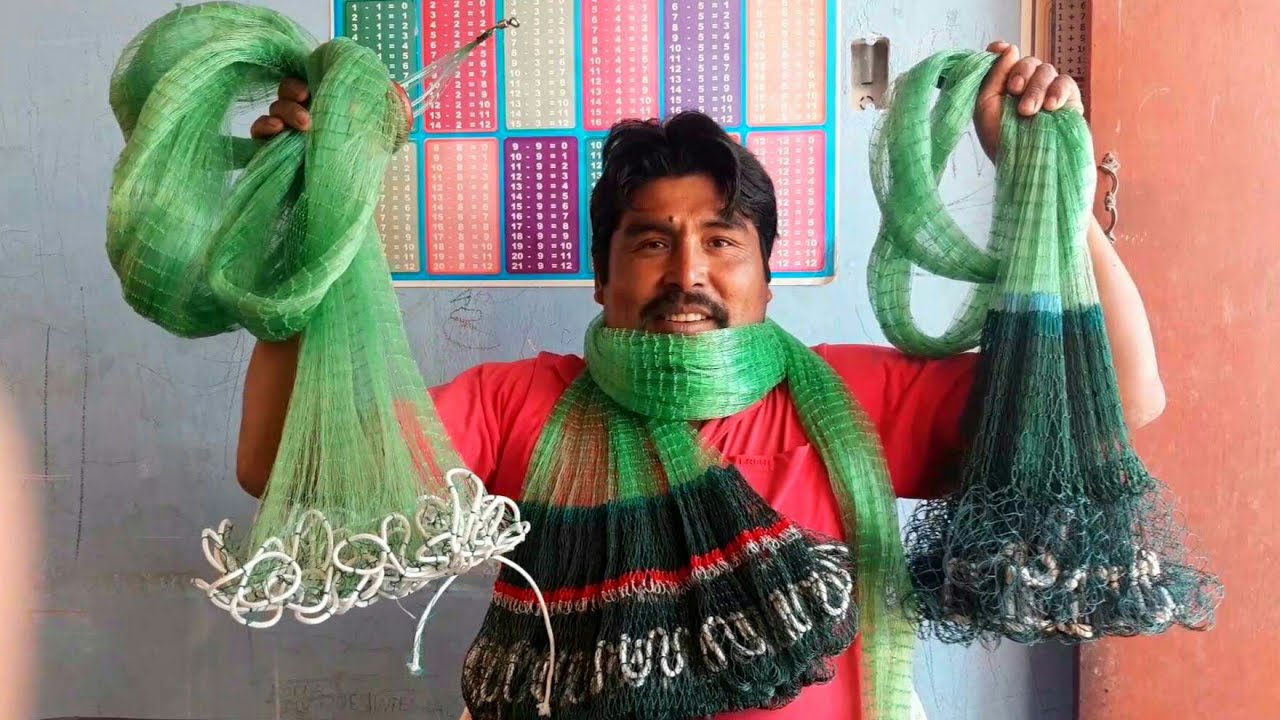 Observa 3 Tipos de Atarraya casera para Pescar Tilapia, Camarón, y Pejerrey casi Terminadas