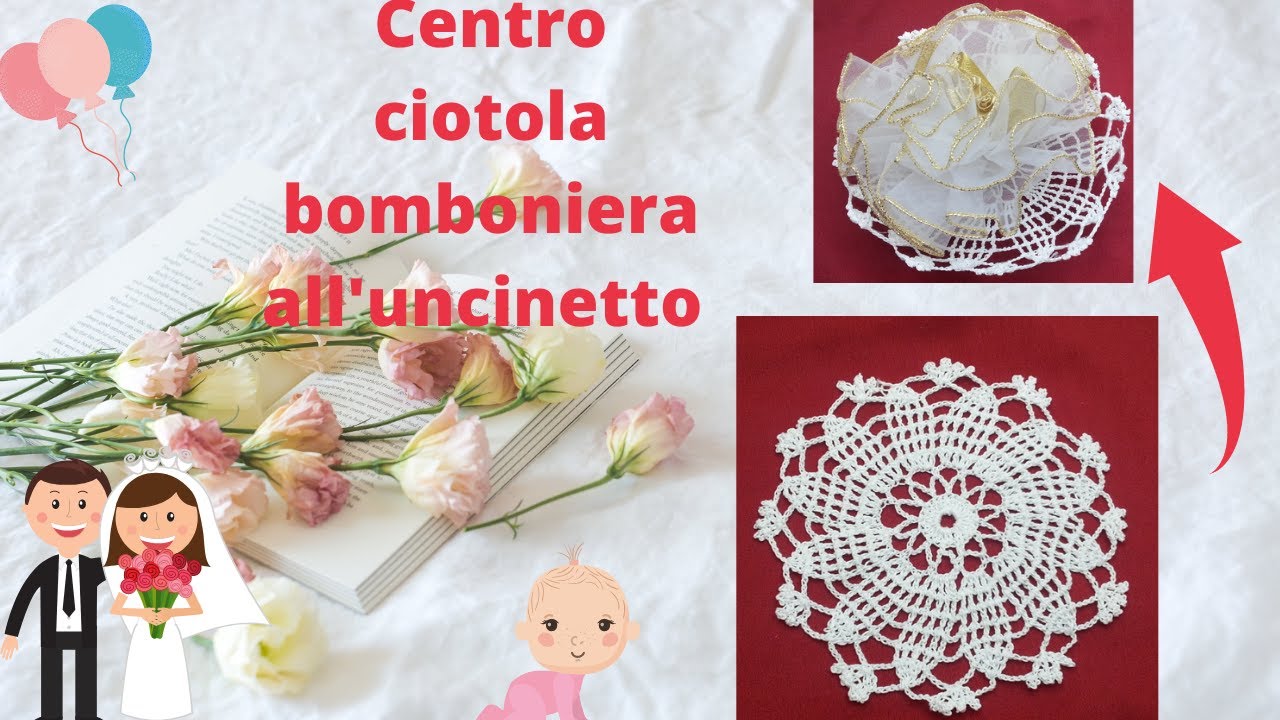 Tutorial centro rotondo uncinetto bomboniere , crochet doily, crochet centro de mesa paso a paso
