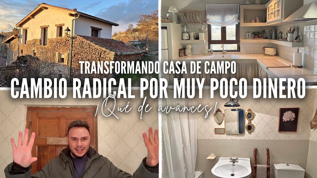 🏡 AVANCES de la CASITA DE CAMPO 😱 ANTES y DESPUÉS REFORMA LOW COST del BAÑO 😍 AVANCES SALÓN 👌🏼 VLOG