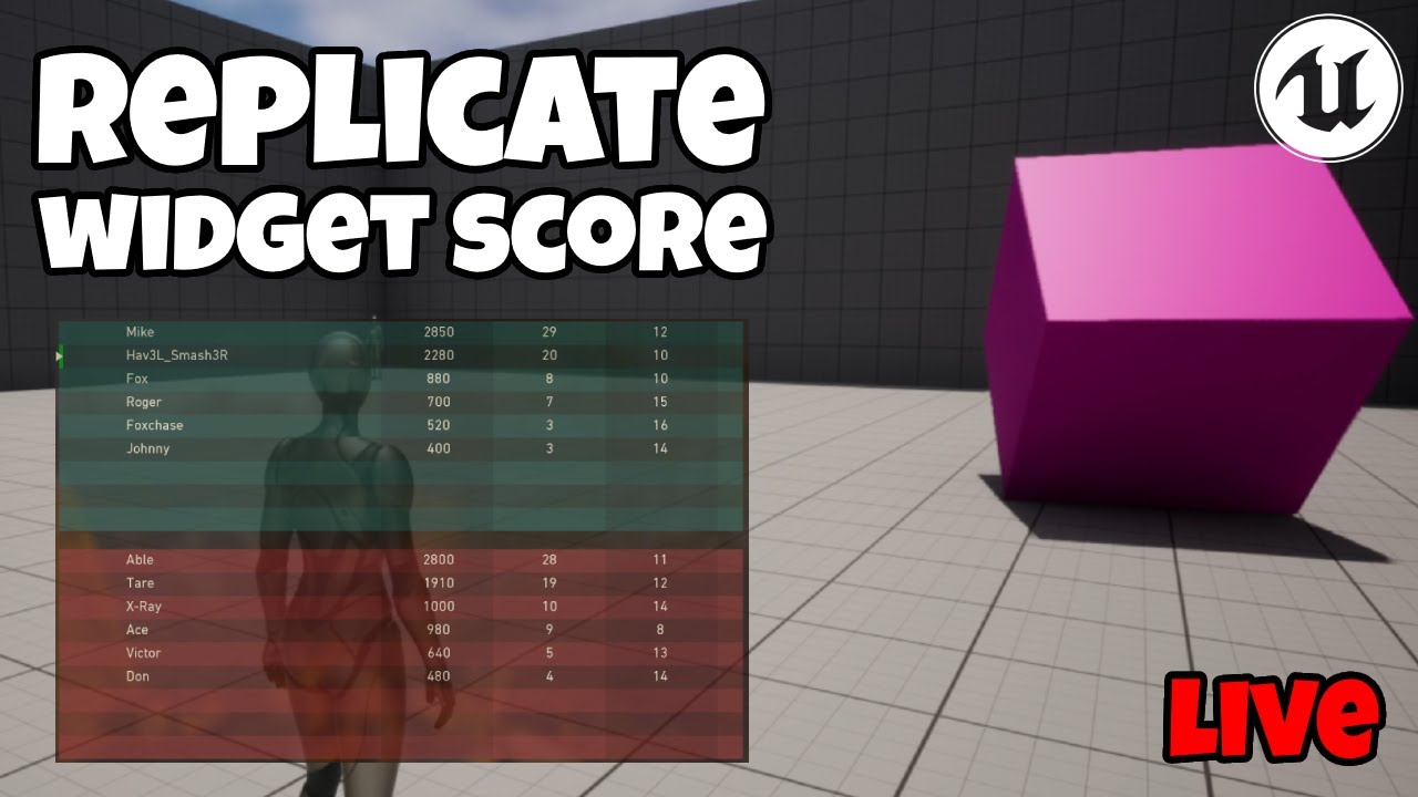 Unreal 5: Widget Data Replication Example Live