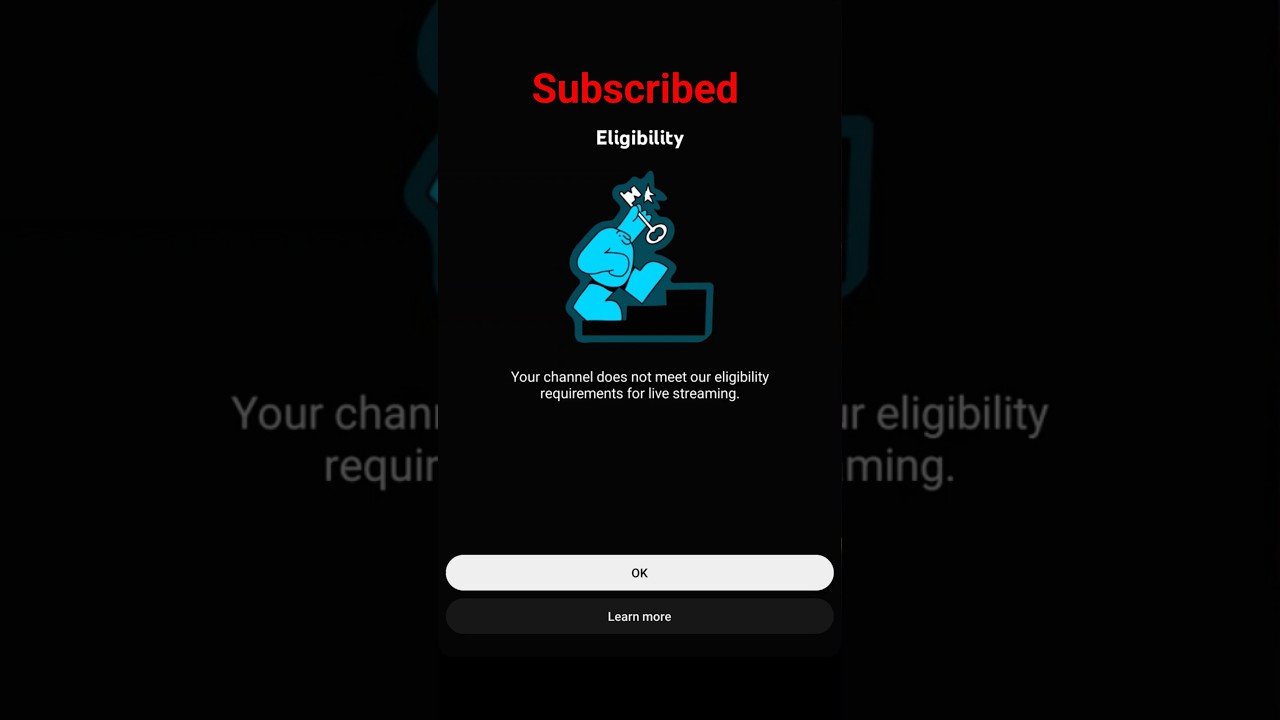 meet our updated eligibility your channel does not meet our updated