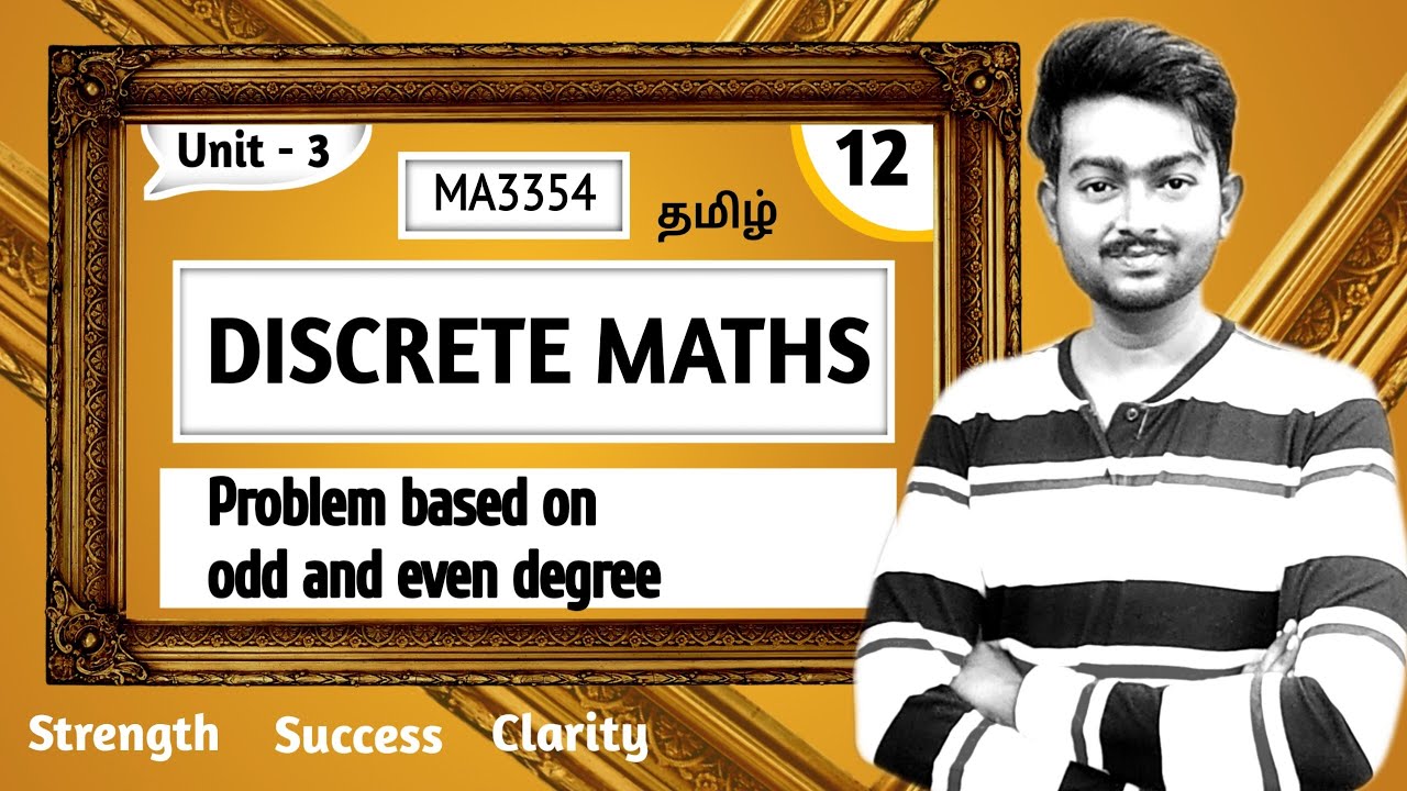 Sum of degree of all the vertices is even for the graph problem in Tamil | Discrete Maths | MA3354