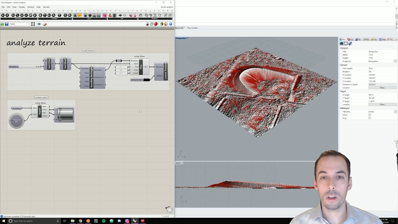 Terrain analysis in Grasshopper