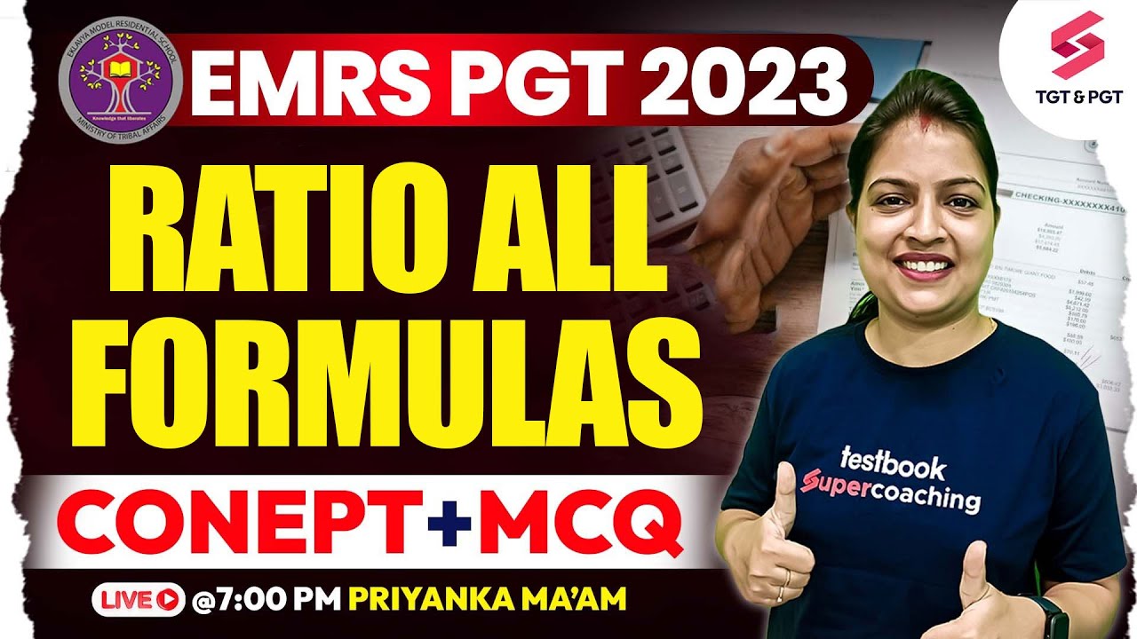 EMRS 2023 PGT Commerce Ratio all Formulas - Conept+MCQ | EMRS Commerce | Priyanka Ma'am