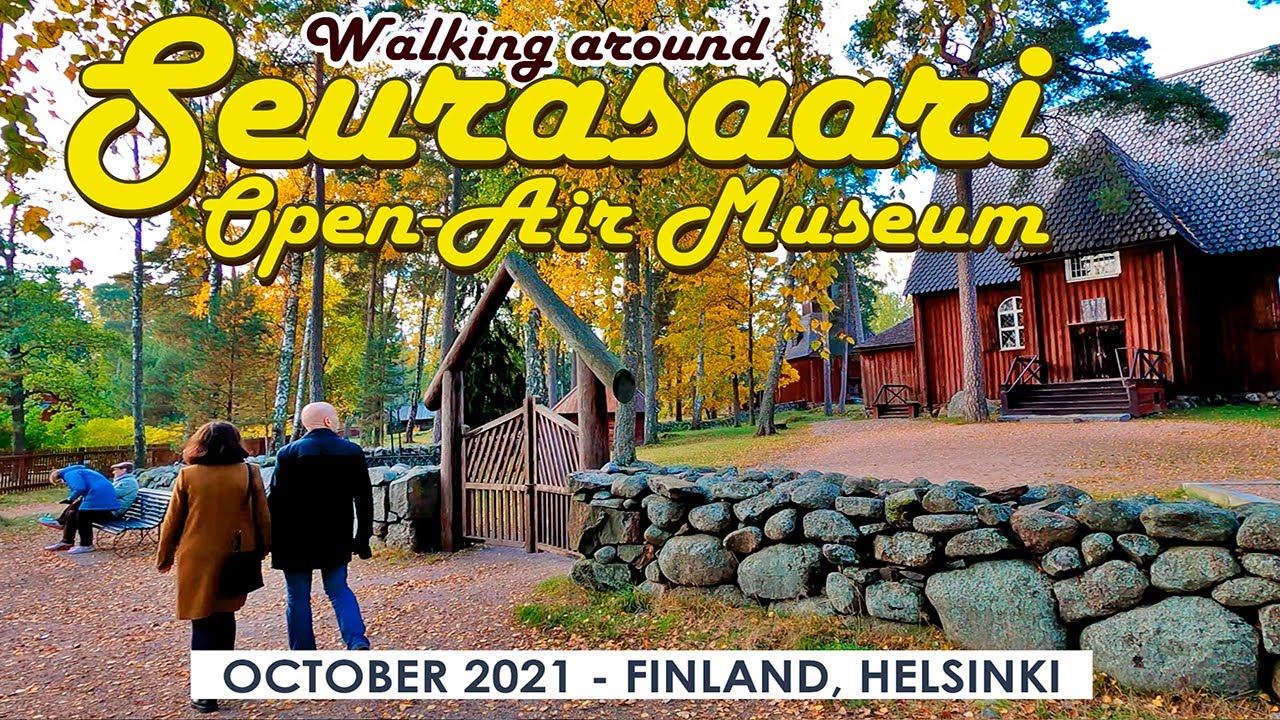 Helsinki Walk: Seurasaari Island & Open-Air Museum, October 2021, Finland [4K]