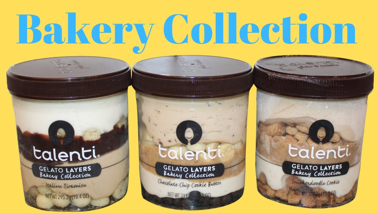 Talenti Gelato Layers Bakery Collection Italian Tiramisu, Chocolate Chip Cookie Batter,Snickerdoodle