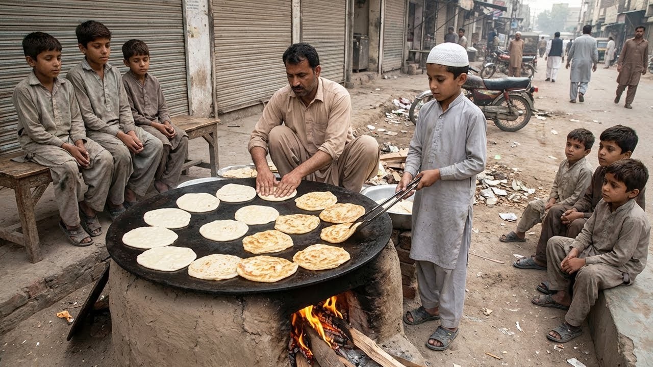 8 Years Old Kid Selling Breakfast | Street Style Paratha Making | Hardworking Village Kid