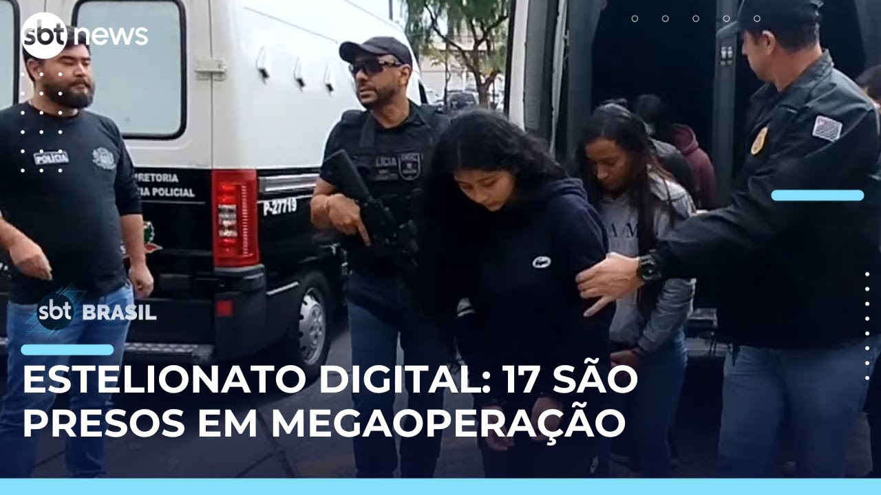 Suspeitos são presos em operação contra estelionato digital no litoral de SP e em SC | #SBTBrasil