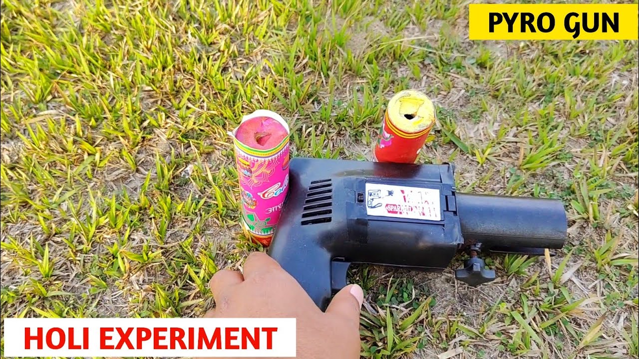 Two Colour Fog Cartridge in Pyro Gun | Holi Experiment | Holi Stash Testing