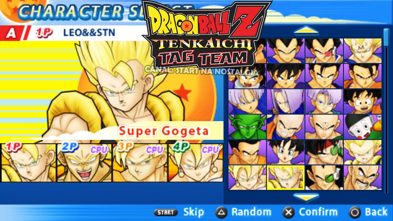 Dragon Ball Tenkaichi Tag Team ALL CHARACTERS / LISTA PERSONAGENS / PERSONAJES + ALL FUSION