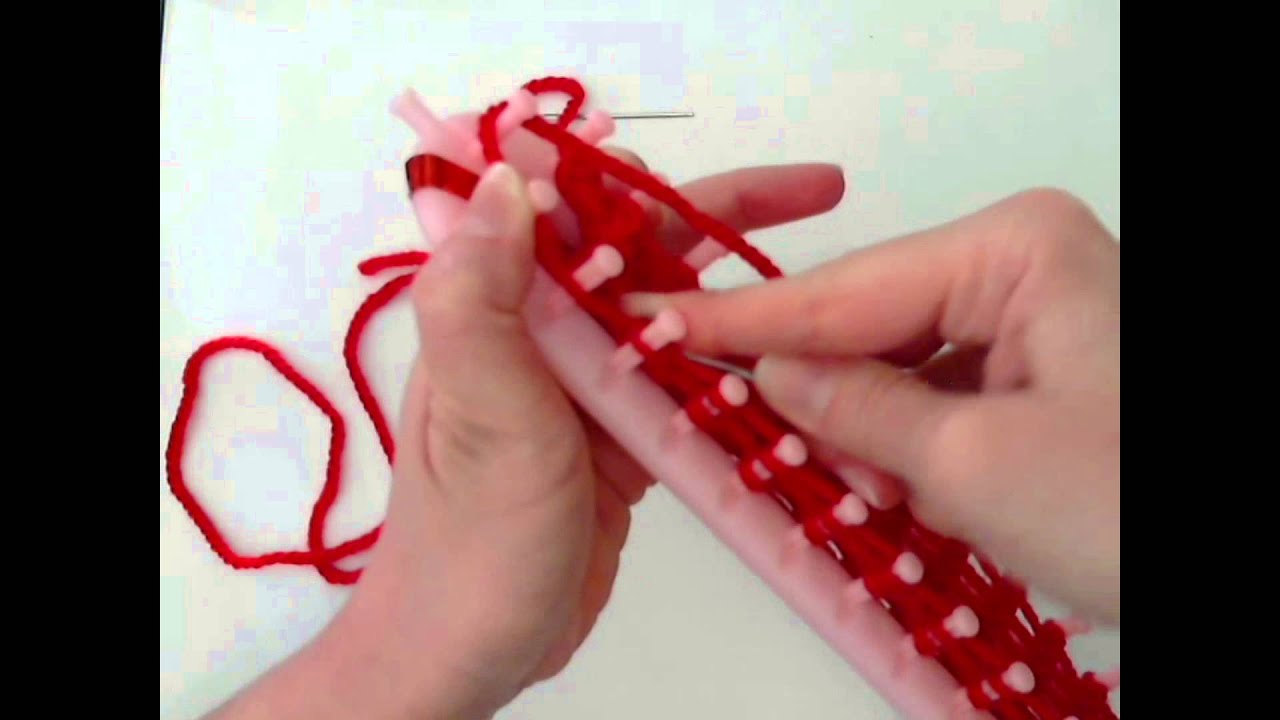 Scuola di Knitting Loom 7  Decrescere le maglie in un lavoro circolare chiuso 2° METODO