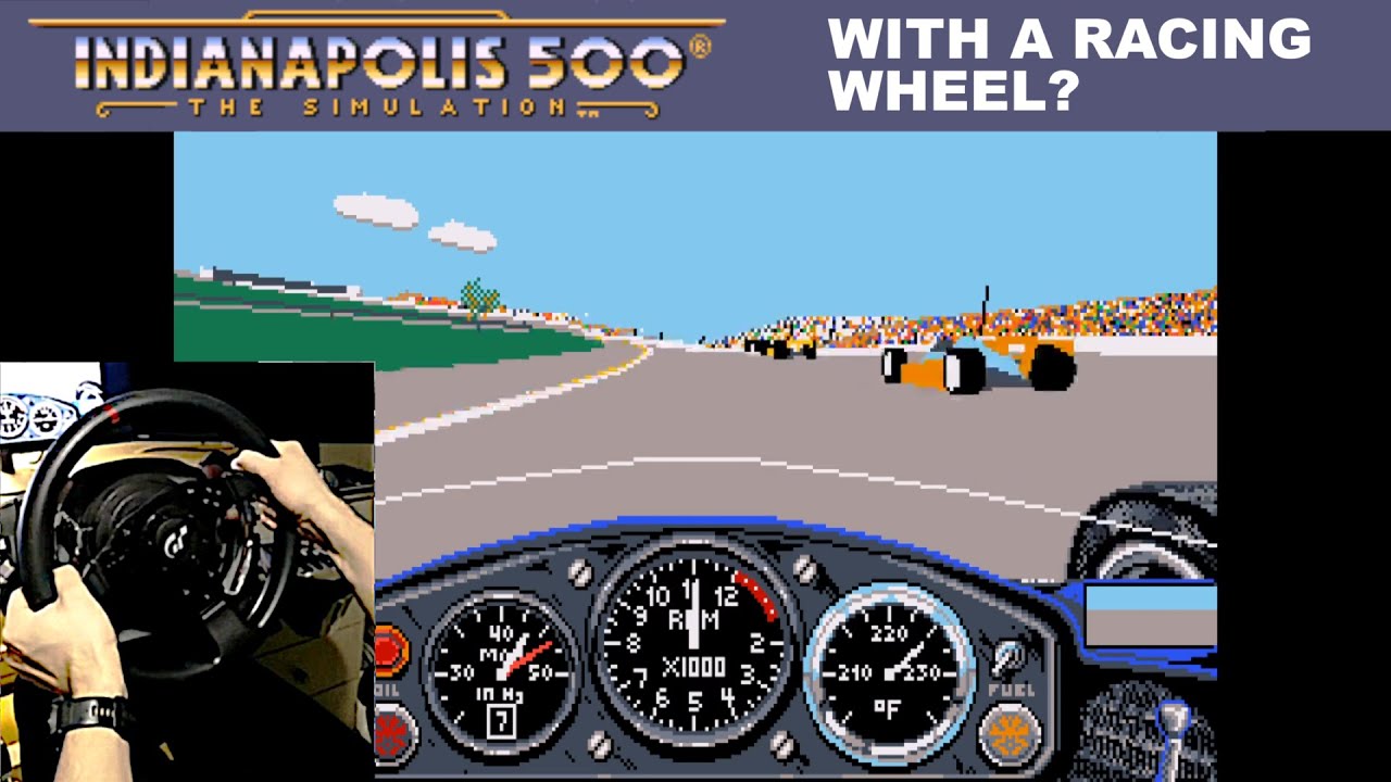 Indianapolis 500 (Papyrus, 1989, PC, DOS) — с гоночным рулём