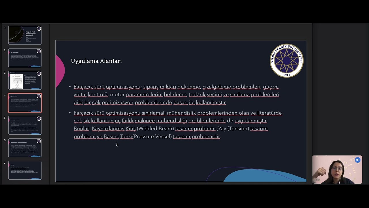 BT_YZ Par&ccedil;acık S&uuml;r&uuml; Optimizasyonu Algoritması