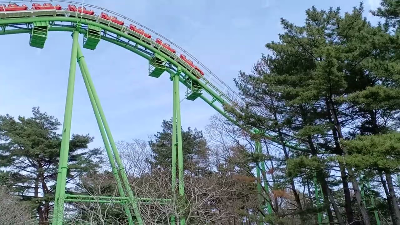 Wood Land Jet Coaster / 林間ジェットコースター off-ride POV [国営ひたち海浜公園]