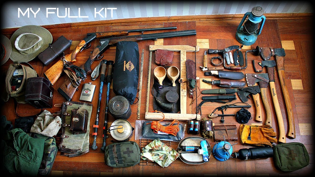 FULL SURVIVAL KIT - ALL OF MY GEAR FOR BUSHCRAFT - HD Video