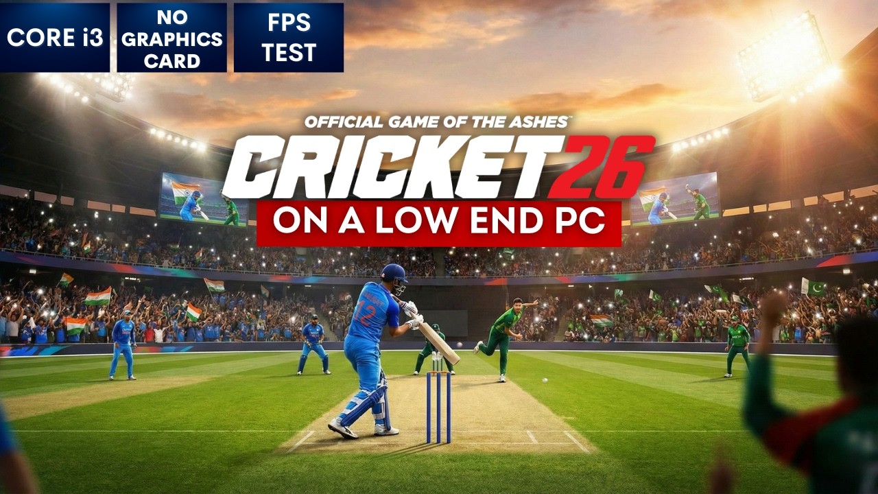 Cricket 26 on Low End PC | NO Graphics Card | i3