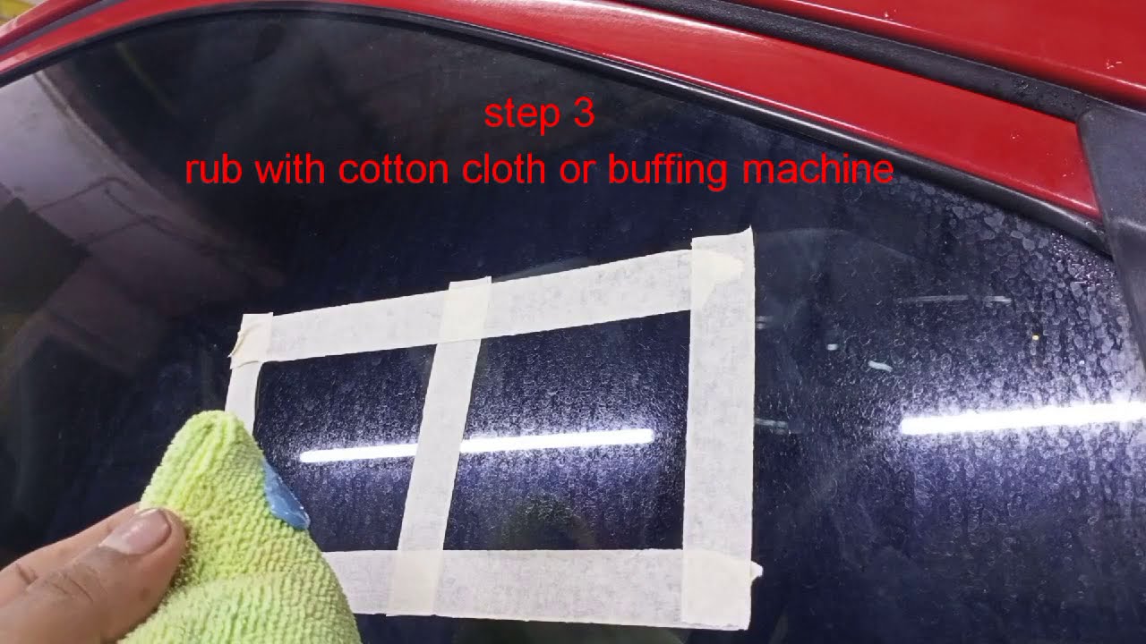 car glass hard water remover # glass polishing # glass waterspot remover 