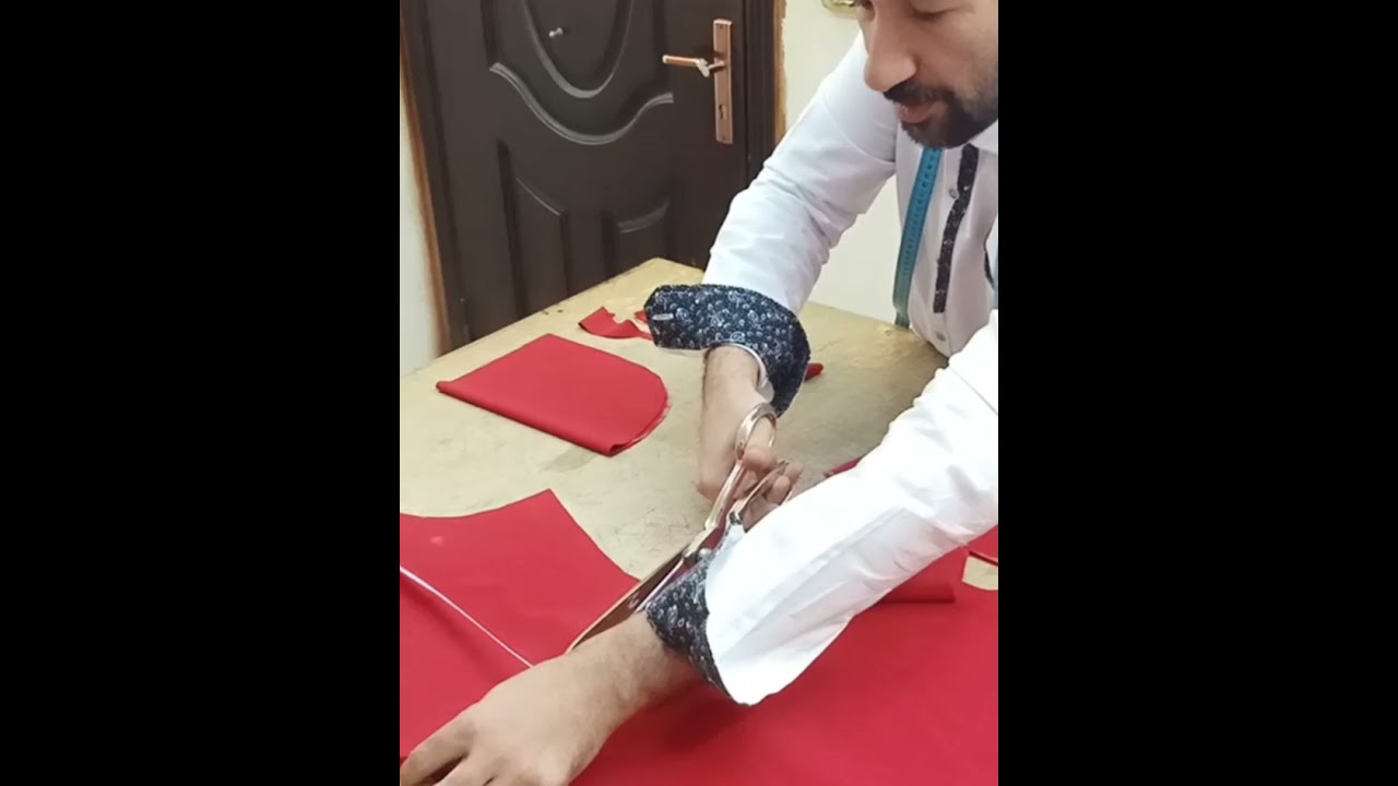 قص فستان درابية بدون باترون الجزء الاول