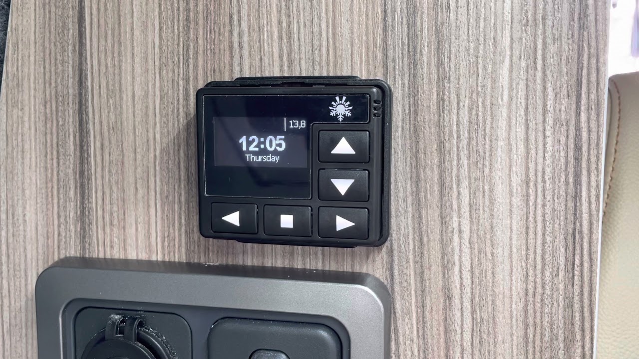 How to use the Planair PU-27 diesel heater control panel as fitted to some Redline campervans