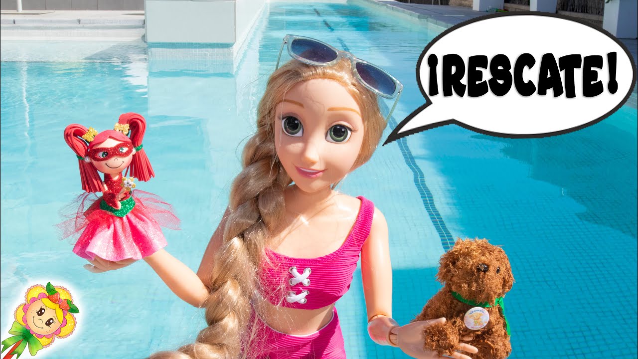 😂 Rapunzel rescata a mi cachorro y a Mini Lily de la piscina 🤪 Baby Brownie no quiere volver al cole