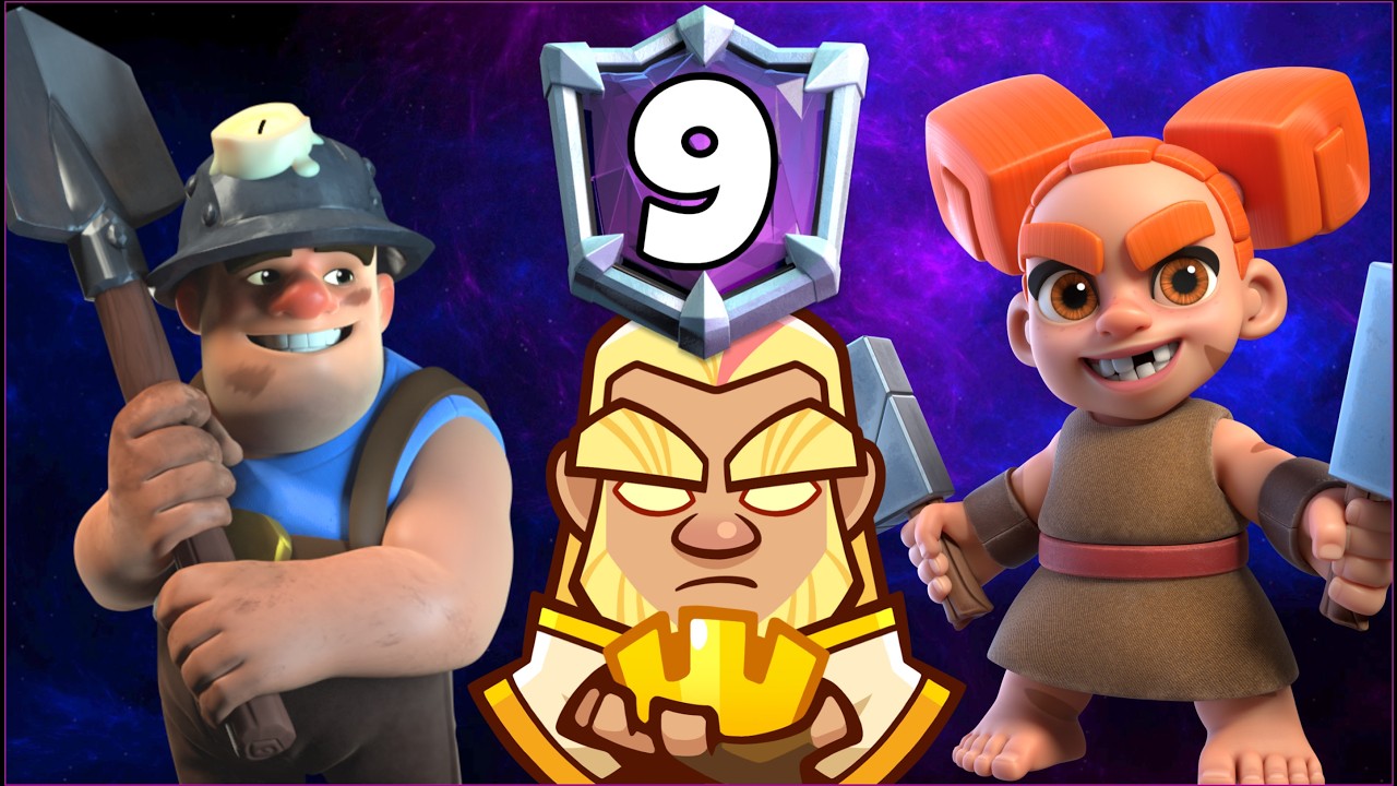 #9 IN the World 🌍 with  Miner Wall Breakers Deck.!