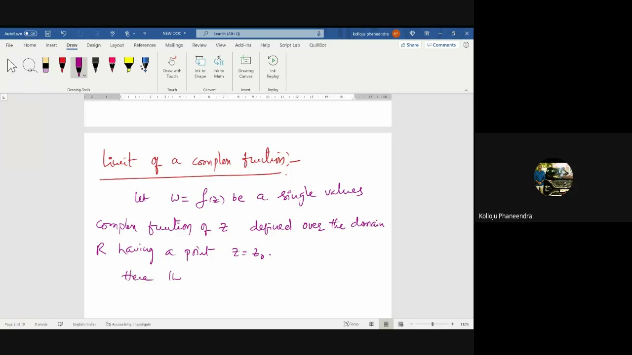 CV-1-Functions of a complex variables-limit concept