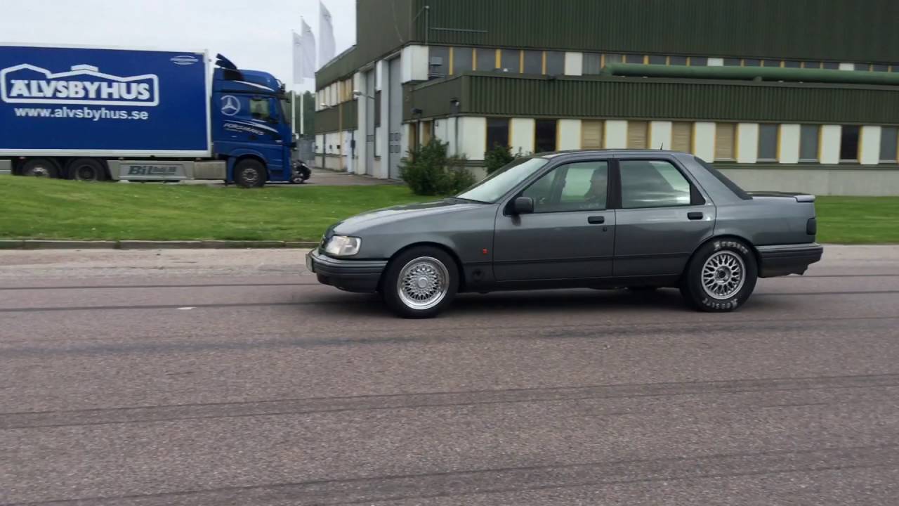 Skogenracing: Ford Sierra V8 turbo testing the Hoosier