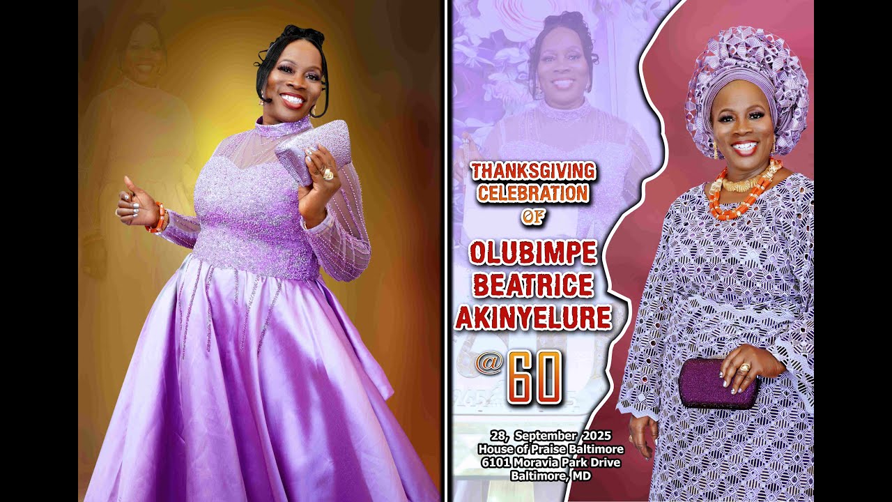 Thanksgiving Celebration of Olabimpe Beatrice Akinyelure @ 60