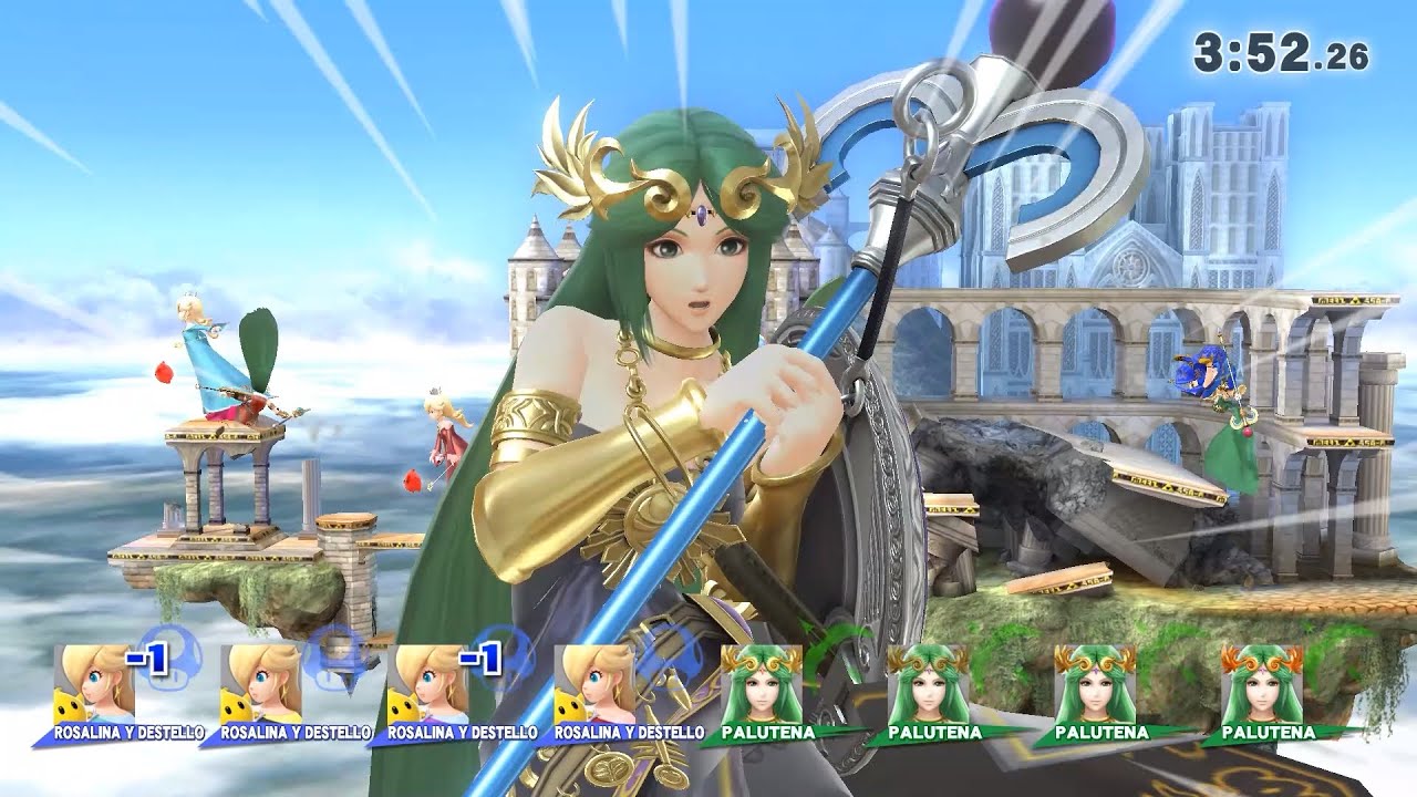 Smash Wii U - Giants Rosalinas vs Giants Palutenas (Only Blast and Screen KO) #3