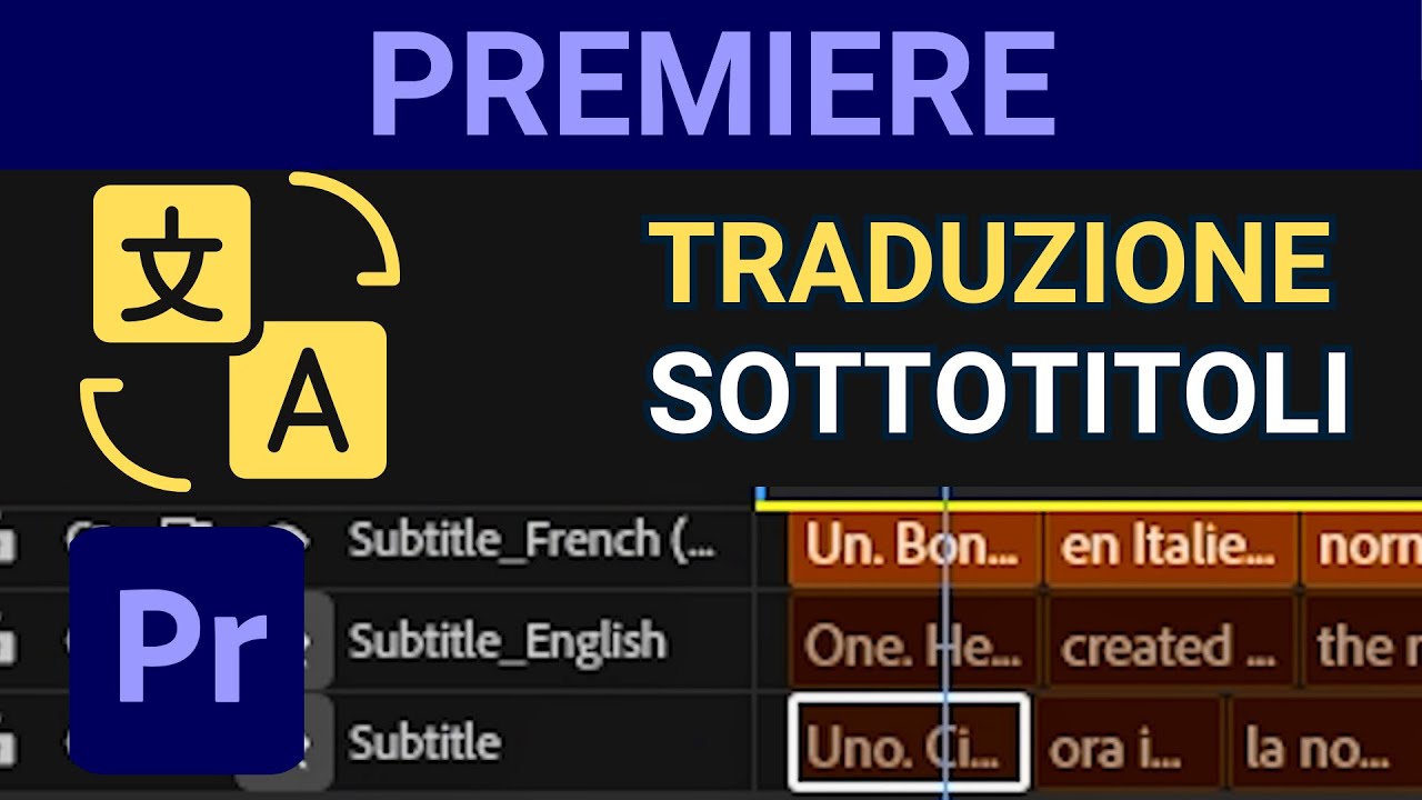 La Nuova Traduzione Automatica dei Sottotitoli in varie Lingue in Premiere Pro (Tutorial ITA)