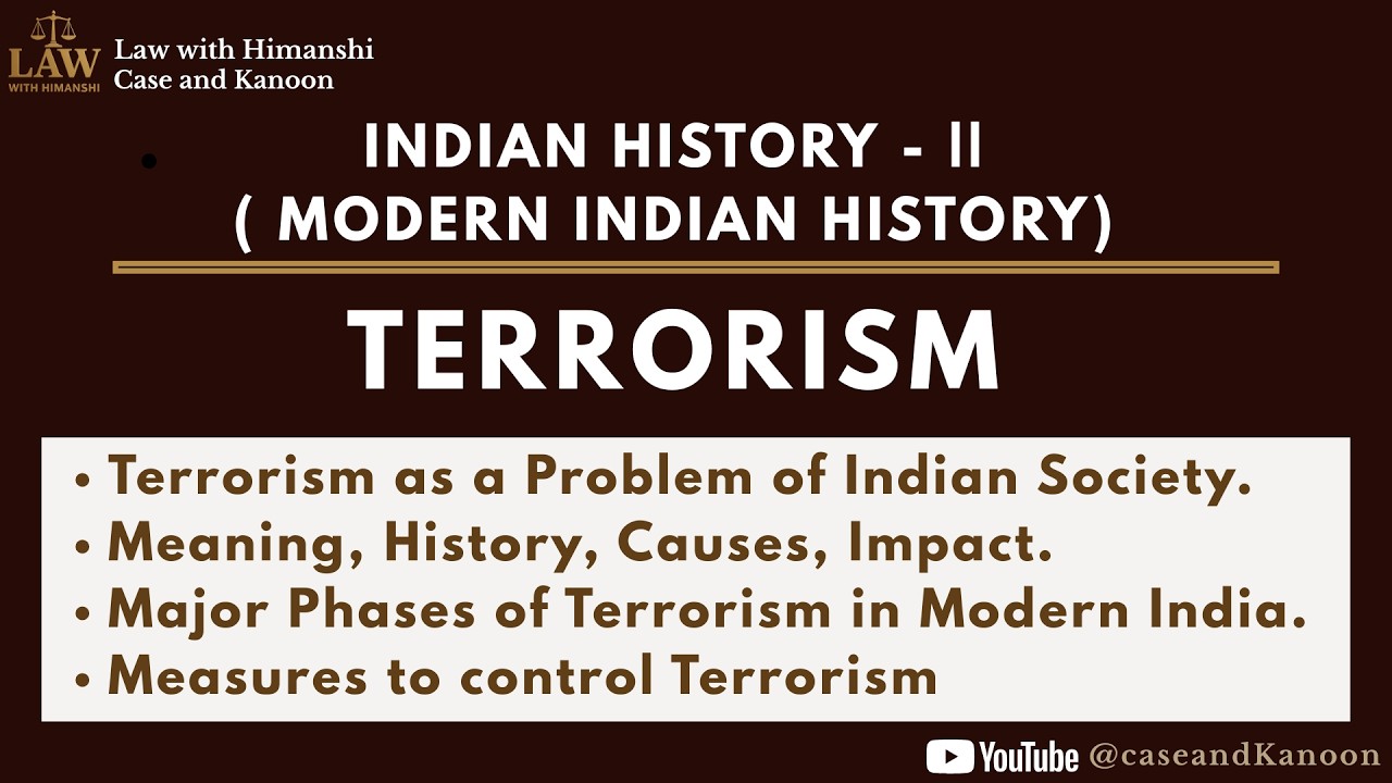Terrorism as a Social Problem in India | Causes, Impact & Control |  Previous year ques. | BALLB