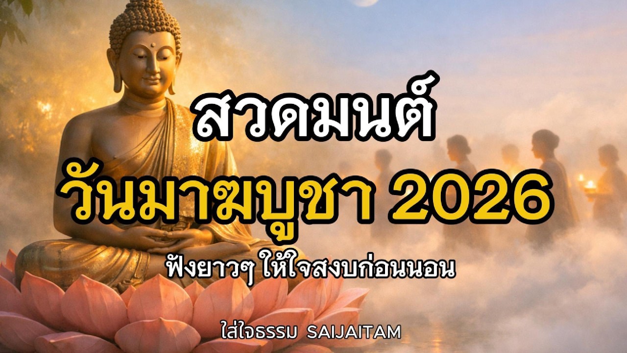 สวดมนต์วันมาฆบูชา 2026 ฟังยาวๆ ฟังทั้งคืนใจจะค่อยๆเบา | ธรรมะเยียวยาใจคนเหนื่อย