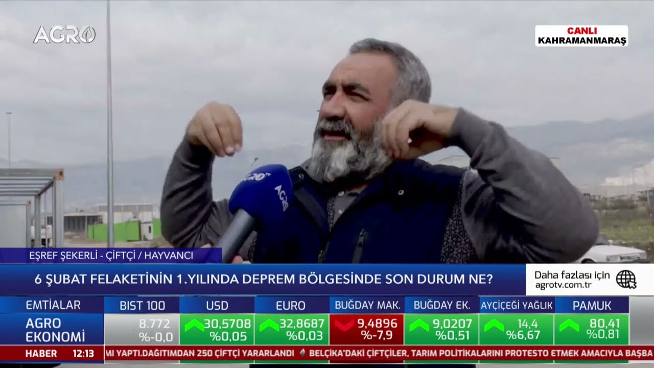 #CANLI Deprem Bölgesinde Son Durum Çiftçi - Hayvancı Eşref Şekerli - Mehmet Öztürk | Agro Ekonomi