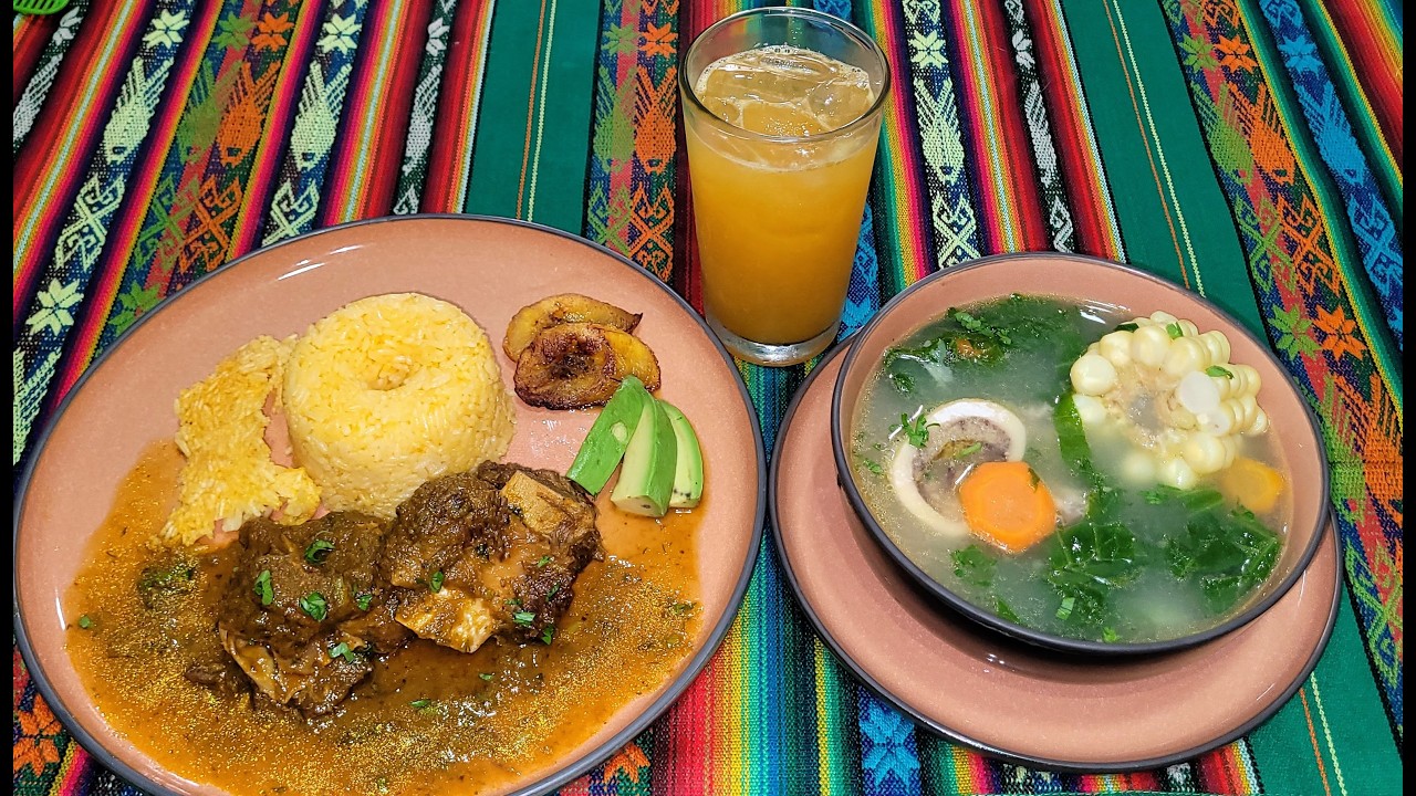 ♨️SANCOCHO BLANCO CON NABO🍲 SECO DE COSTILLA🥘 Y JUGO DE MARACUYÁ🍹🇪🇨