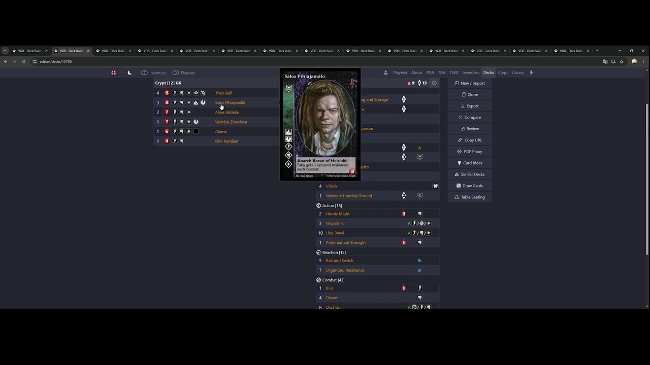 VTES Decks: Avaliando listas para voc&ecirc; montar melhor seu deck. ( Parte 1)