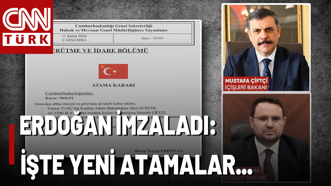 SON DAKİKA🚨Kabine'de Değişim Resmi Gazete'de: İ&ccedil;işleri Bakanı ve Adalet Bakanı Değişti!