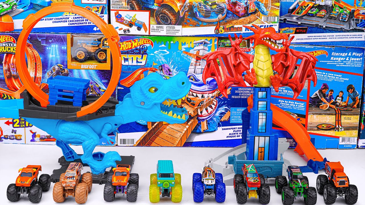 Hot Wheels Collection Unboxing Review ASMR | Hot Wheels Dragon Blast Track Set