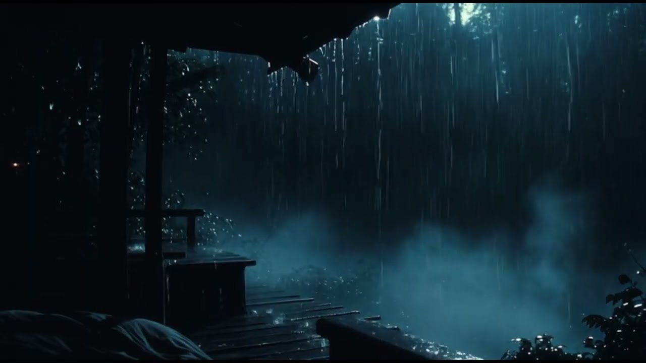 Heavy Rain for Deep Sleep (1 Hour) | Dark Screen