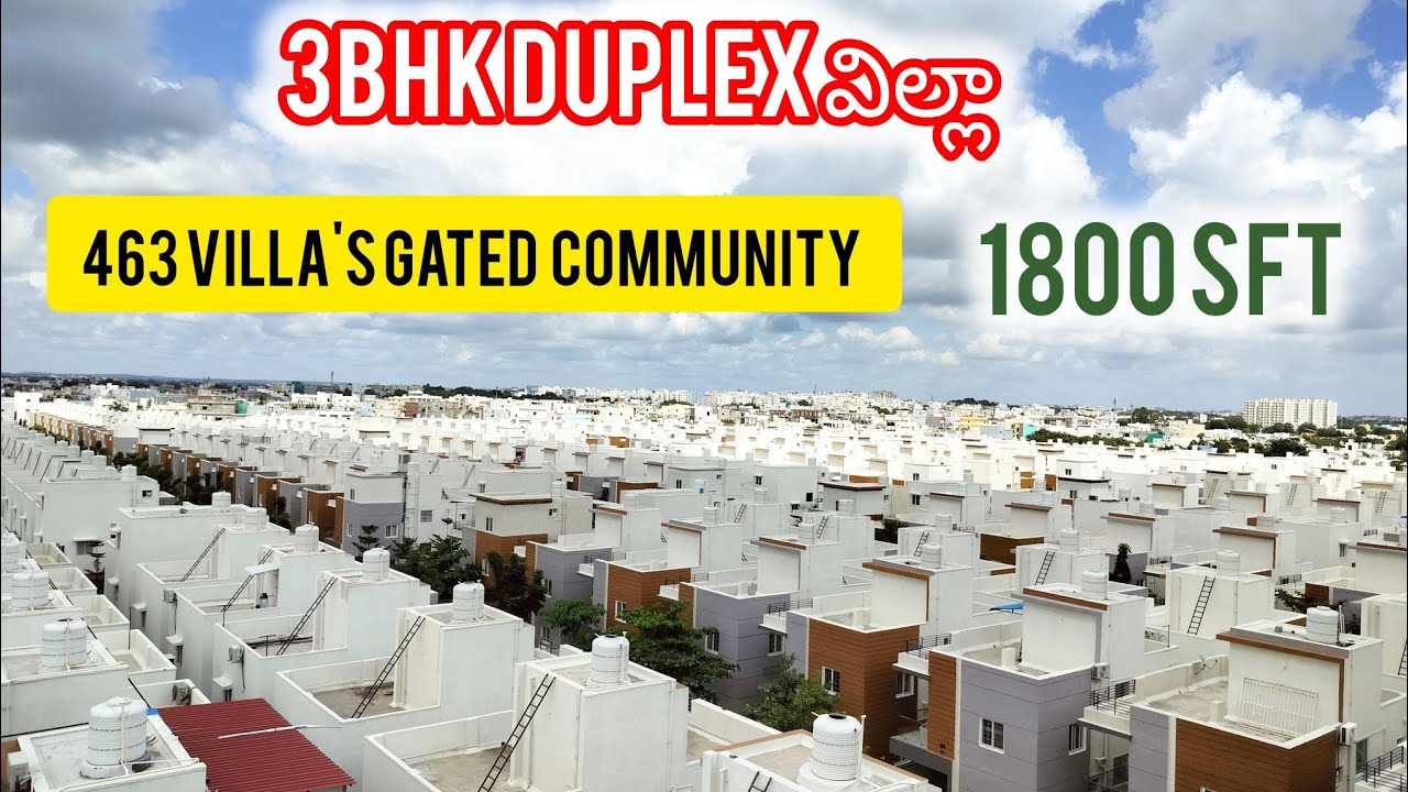 🏡 3BHK Ready to Move Duplex Villas| 1800 SFT |160 Sq Yds| 463 Villas Gated Community