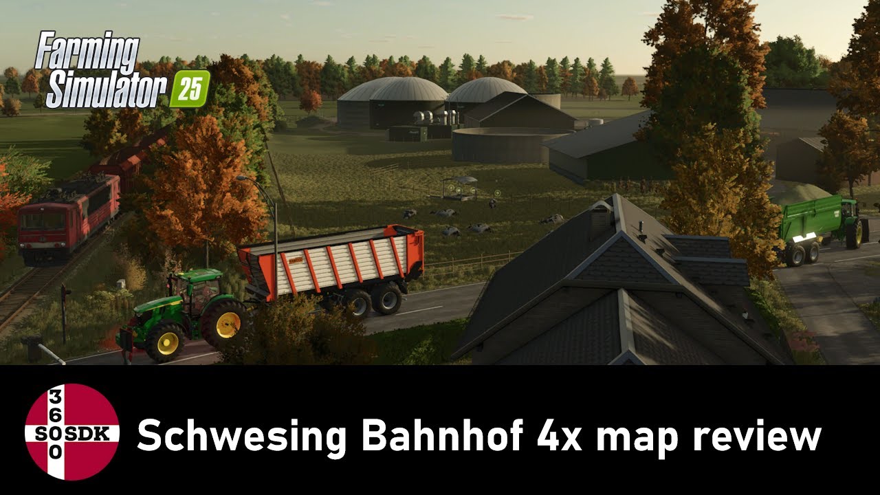 Schwesing Bahnhof 4X Map Review. Dansk Farming Simulator 25