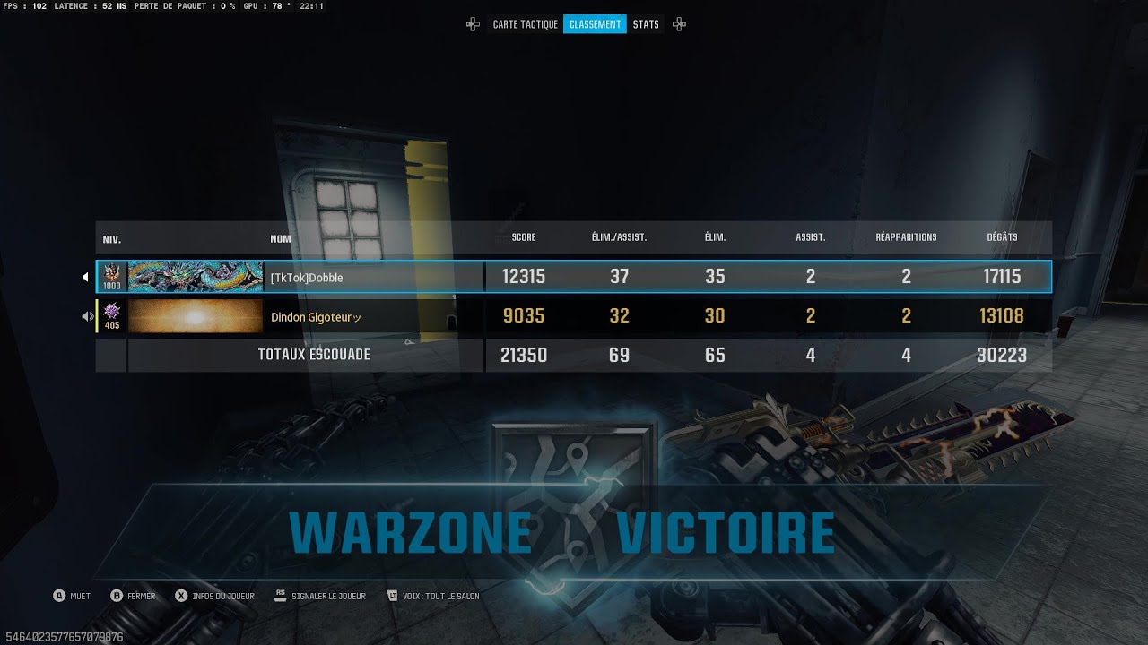 69 KILLS EN DUO SQUAD SUR REBIRTH DE NUIT feat @Dobble