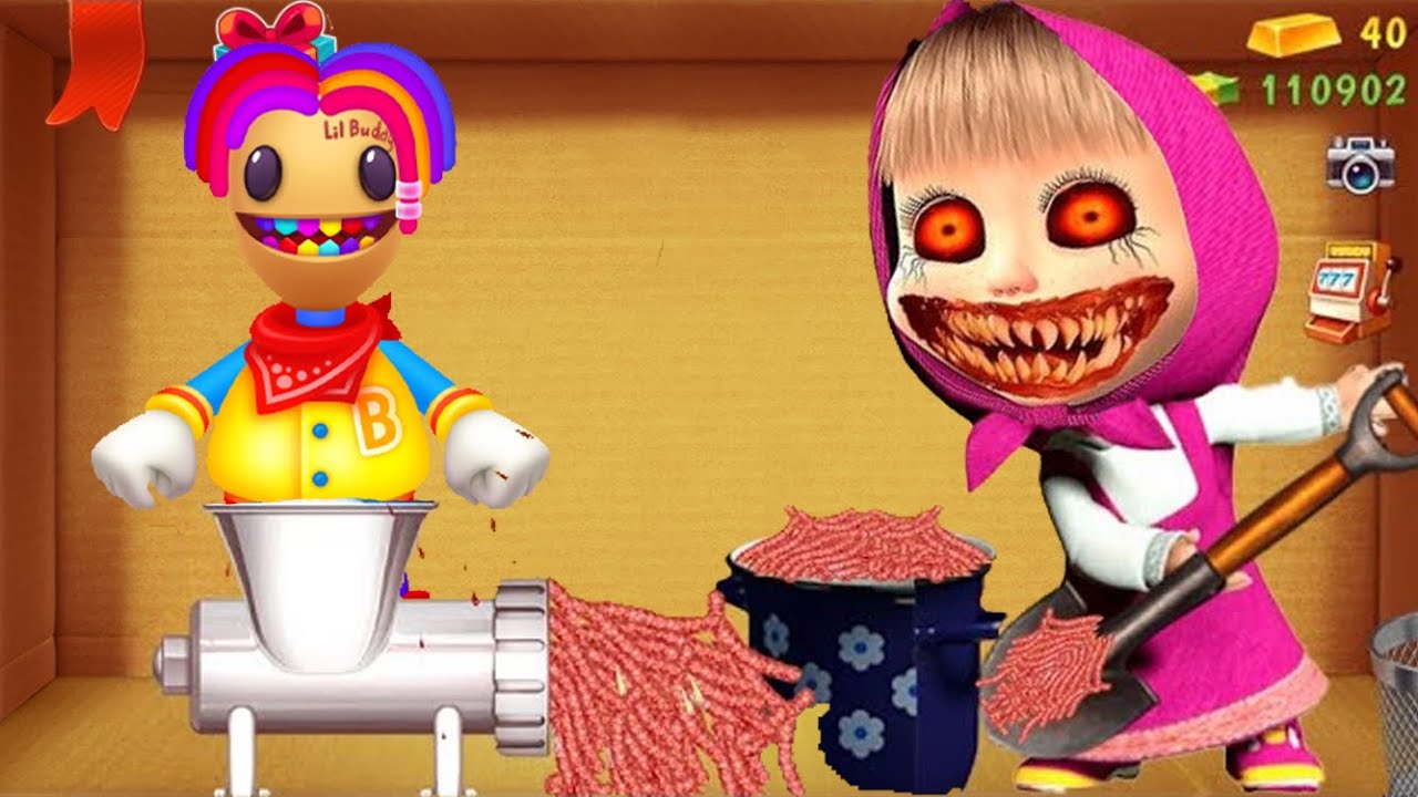 Masha vs FOREVER Buddy in Horror Meat Grinder | Kick The Buddy