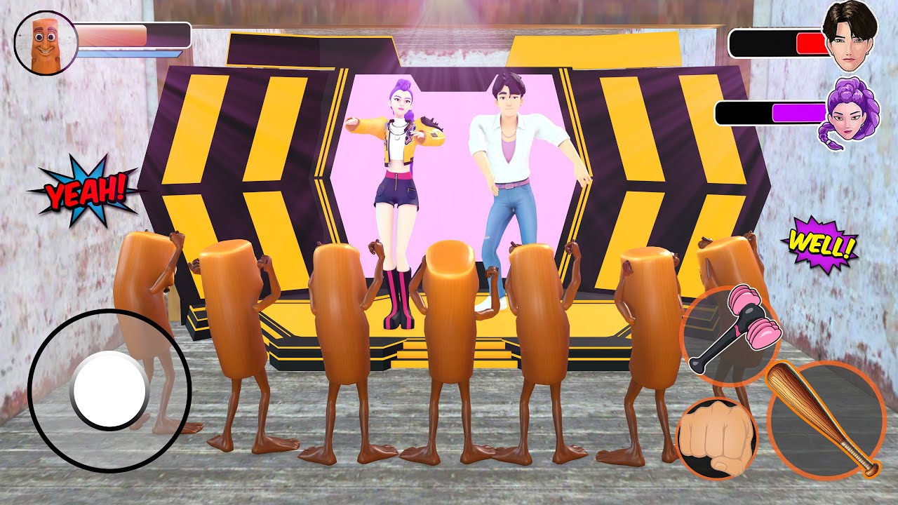 Playing as Tung Tung Sahur Fan IDOL Kpop Rumi and Jinu in Granny House - Funny Animation