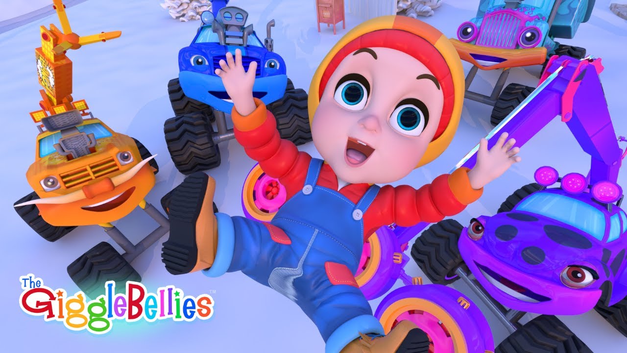 Monster Trucks Rescue | Nursery Rhymes For Kids - GiggleBellies