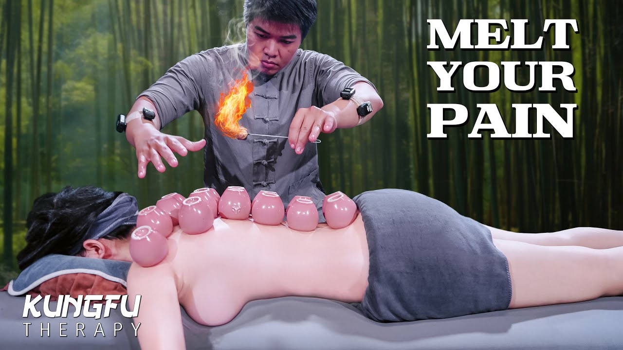 ASMR🔥 Fire Cupping Back Massage That MELTS Stress – He’s Dedicated
