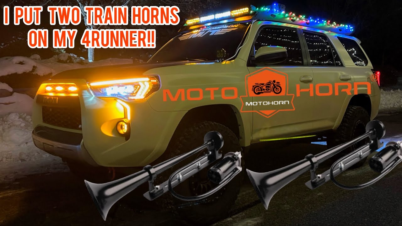 Я установил два железнодорожных гудка на свой Toyota 4Runner 5-го поколения!!