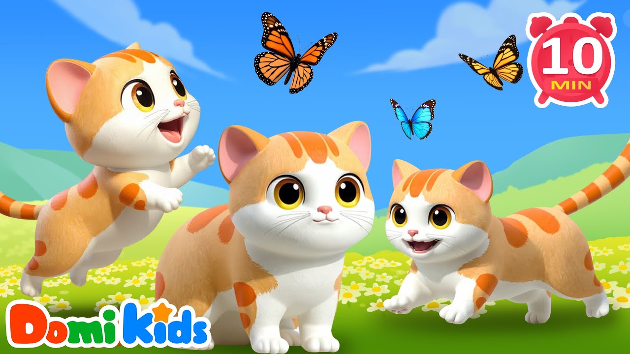 新朋友小花貓｜The Cat Song｜動物兒歌｜寶貝多米-動物派對