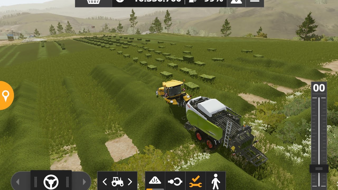 Packing hay challenger mt743 and claas quadrant 5300| fendt 1050 fsx 63.72 farming simulator 20 #96