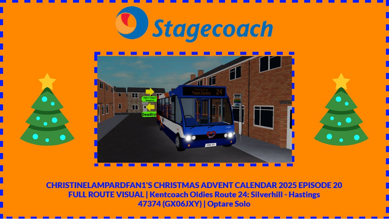 CLF1CAC2025 Ep 20: FULL ROUTE VISUAL | Kentcoach Oldies Route 24: Silverhill - Hastings | 47374